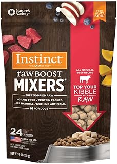 Instinct Raw Boost Mixers Freeze Dried Raw Dog Food Topper, Grain Free Freeze Dried Dog Food Topper