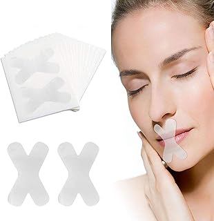 AMSGANK Pack of 100 Mouth Plasters Sleeping, Mouth Tape for Sleeping, Anti-Open Mouth Snoring Breathing Patch, Helps Against Snoring and Developing the Habit of Nasal Breathing