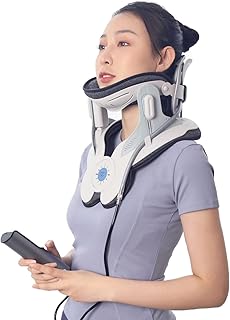 Cervical Neck Traction Device,Electric Air Pump Neck Stretcher Cervical Traction Device,with 3 Power Traction and 8 Airbag Support,Neck Brace which Decompresses The Neck and Relieves Neck Tension