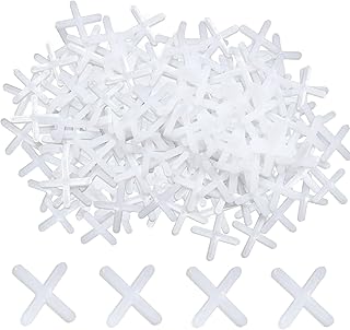 IGXX 500 Pcs Tile Spacers,2mm Tile Spacers,Decorative Tile,Wall Floor Tile Plastic Cross Spacer,White Tile Spacers,Slab Spacers for Tile Fixing Mat Road Mat Garden Slab Tile Leveling