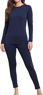 Thermal Underwear Set for Women Long Johns Base Layer Fleece Lined Soft Top Bottom