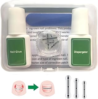 Titanium Alloy Silicone Ingrown Correction Patch Kit,Ingrown Toenail Treatment,Ingrown Toenail Removal Kit,Designed for Ingrown Nail Repair,Ingrown Toenail Corrector,Applicable to most sizes