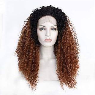 Wig European Ladies Lace Wig Wig Women Long Hair Wig Half Crochet Curly Hair Natural Look(14 Inches)