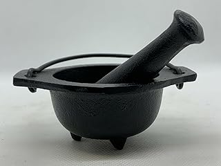 Cast Iron Cauldron with Pestle - Perfect for Smudging and Cone Incense