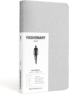 Fashionary Mini Felt Grey Mens Sketchbook A6 (Set of 3)