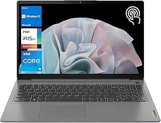 لينوفو لابتوب ايديا باد 3، شاشة لمس FHD 15.6 انش، معالج انتل كور i5-1135G7، ذاكرة RAM 20GB، SSD 512GB، واي فاي 6، قارئ بطاقات SD، HDMI، كاميرا ويب، ويندوز 11 هوم، رمادي