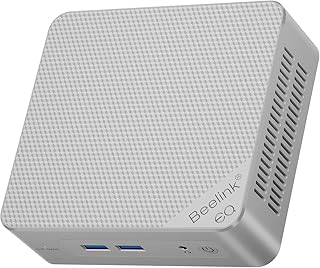 كمبيوتر Beelink EQ12 Mini PC معالج Intel N100 من الجيل الثاني عشر حتى 3.4 جيجاهرتز ذاكرة DDR5 سعة 16 جيجابايت قرص SSD 500 شاشة ثلاثية بدقة 4K شبكة LAN مزدوجة/WiFi 6/BT 5.2