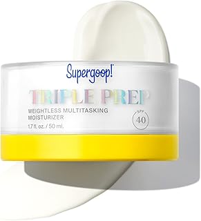 Supergoop! Triple Prep Weightless Multitasking Moisturizer SPF 40 Face Sunscreen - 1.7 fl oz - Hydrates & Protects Skin - Helps Filter Blue Light - Non-Comedogenic - For Normal to Oily Skin Types