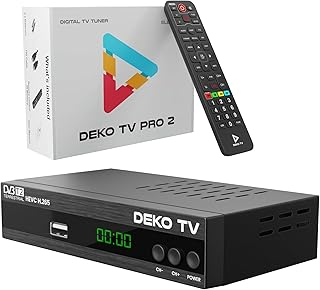 ديكو جهاز فك تشفير رقمي ارضي 2023 DVB-T2 HEVC TV PRO2 H265 HEVC الرئيسي 10 بت USB واي فاي/الوسائط المتعددة/PVR [جهاز تحكم عن بعد 2 في 1]