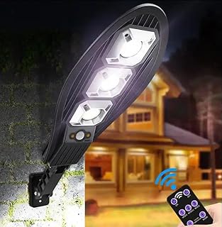 مصباح LED يعمل بالطاقة الشمسية 4000mAh مع 3 أوضاع 30 واط 90 سي او بي ساطع جهاز تحكم عن بعد مقاوم للماء بتصنيف IP65 للحديقة والمرآب والشارع والخارج والسلامة من تزويق أسود بلاستيك