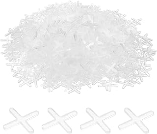 HARFINGTON 1000pcs Tile Spacers 2.5mm Hard Plastic Cross Tiles Leveler Spacer Installation Ceramic Spacing Clips for Wall Floor