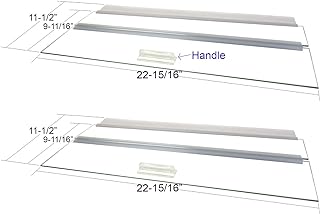 مظلة زجاجية لحوض السمك مع وبدون دعامات مركزية من بلو سبوتيد، قطعتين (خزان مع دعامة مركزية، 122 سم طول × 33 سم عرض)