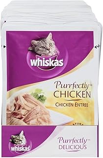 Whiskas Purrfectly Wet Cat Food Pouches, Chicken PACK OF 24