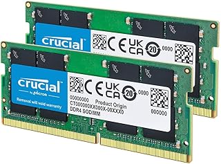 كروشال ذاكرة رام 64 جيجا 2×32 جيجابايت DDR4 3200MHz CL22 او 2933MHz 2666 ميجاهرتز لابتوب CT2K32G4SFD832A سعة 64.0 GB