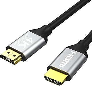 كيبل HDMI 4K بطول 10 قدم | كيبل HDMI عالي السرعة، موصلات نايلون وذهبية، 4K @ 60Hz، UHD 2K، 1080P، تصنيف ARC وCL3 | للابتوب والشاشة وبلاي ستيشن 5 وبلاي ستيشن 4 واكس بوكس ون وفاير تي في والمزيد