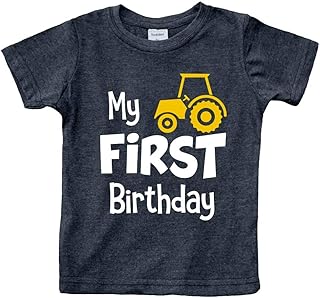 قميص مطبوع عليه عبارة «First Birthday Boy» بعبارة «My 1st Tractor» هدية لعمر سنة واحدة، من ان اورديناري تودلر