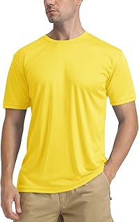 TACVASEN Men's UPF 50+ Sun Protection Shirts Quick Dry Short Sleeves Rash Guard Swim Shirts