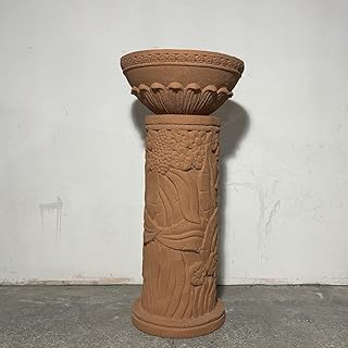 European-style outdoor large flower pot garden pillar flower device Hotel lobby green plant vase road lead to high decoration