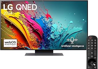 LG تلفزيون ذكي 65 بوصة 4K QNED ويب او اس 24 HDR 10، اتش ال جي، صوت برو (افتراضي 9.1.2 اب ميكس)، جهاز تحكم عن بعد سحري يتضمن QNED86 65QNED86T6A، ضمان لمدة عامين (موديل 2024 - نسخة المملكة العربية، أسود