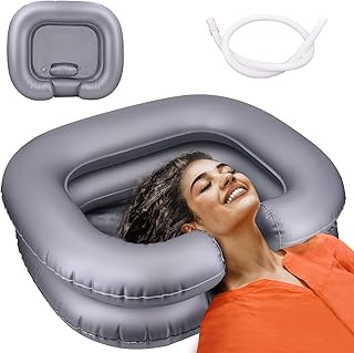 Portable Shampoo Bowl, Inflatable Hair Washing Sink for Bedridden, Disabled,Injured, Hair Washtub for Dreadlocks and at Home Sink Washing