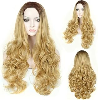 European Dying Wigs with Long Curls Dyeing Gradient Straight Curls Sculpting Long Straight Synthetic Cosplay Wigs Pastel(B)