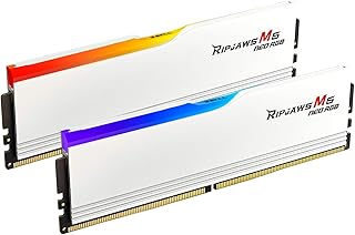 G.سكيل ذاكرة كمبيوتر مكتبي M5 نيو RGB (AMD اكسبو) DDR5 RAM 32GB (2x16GB) 6000MT/s CL36-48-48-96 1.25 فولت UDIMM - ابيض غير لامع (F5-6000J3648D16GX2-RM5NRW)