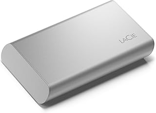 لاسي هارد SSD محمول، 500GB، SSD خارجي، USB-C، متوافق مع ايفون 15 برو، الجيل الثاني USB 3.2، سرعات تصل الى 1050 ميجابايت/ثانية، لون فضي، لاجهزة ماك والكمبيوتر وايباد (STKS500400)