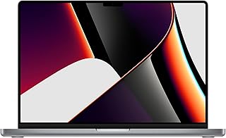 MacBook Pro من Apple مقاس 16 إنش شريحة M1 مع وحدة معالجة مركزية 10 نوى رسومات غرافيك نواة ذاكرة RAM سعة 16GB قرص SSD 512GB - رمادي فلكي; عربي إنكليزي ماك بوك برو Mac OS