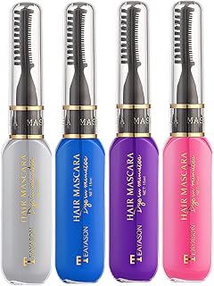 Blue Hair Spray Colour for Kids,Temporary Hair Chalk Comb Washable Hair Dye, Instant Hair Dye for Christmas, Halloween, Birthdays, Parties(Blue) (Gray,Purple,Blue,Pink)