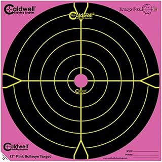 Caldwell Orange Peel Bullseye Targets with Flake Off Material, Strong Adhesive and Multiple Sizes for Outdoor, Range, Shooting and Hunting