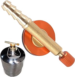 Gas Refill Adapter, Universal Brass Stove Burners Switching Valve Regulator Camping Nozzle Bottle Convert Adapter Portable Outdoor Valve Caps Gas Canister Refill Adapter for Outdoor Camping