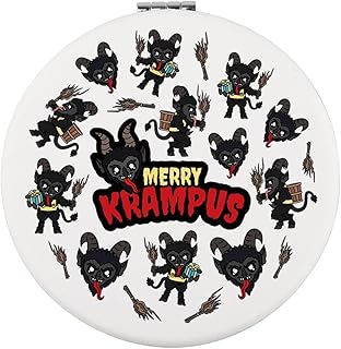 WUSUANED Scary Krampus Demon Makeup Mirror Greek Mythology Gift Krampus Lover Gift Horror Lover Gift (Krampus Demon Mirror)