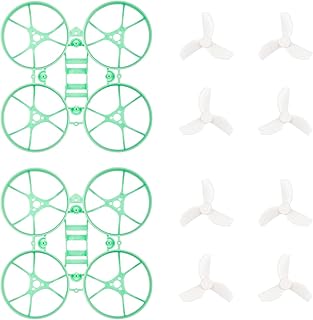 بيتا اف ابي اف طقم اطار وووب عديم المسفرات من ميتيور 65 برو 1S بلون اخضر مع مجموعتين 35 ملم مروحة 3 شفرات 1.0 ملم عمود 1.0 ملم ابيض لطائرة درون ميتيور 65 برو 1S بدون فرش