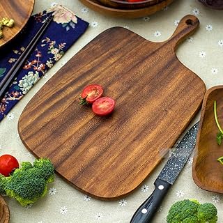 Wooden Cutting Board Ouble Sides Thick Bread Vegetables Fruits Meat Kitchen Plate Non-Slip， Hanging Chopping Blocks Simple，