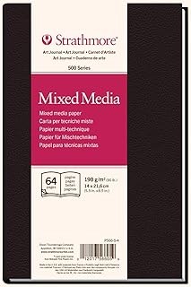 ستراثمور دفتر يوميات فني متعدد الوسائط من سلسلة 566-5 500، 5.5 انش × 8.5 انش، ابيض، 32 قطعة