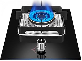موقد غاز 32 سم لموقد غاز مرن ودقيق لسطح الطاولة او طهي مدمج، غاز طبيعي/غاز البروبان، صمامات امان، ايقاف تلقائي [فئة الطاقة ايه] [فئة الطاقة ايه] (بي)