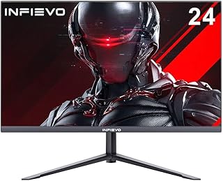 شاشة العاب 24 انش FHD 1080P من انفيفو، شاشة كمبيوتر 165Hz VA 1 مللي ثانية، مكبرات صوت مدمجة، شاشة فري سينك، متوافقة مع فيسا وقابلة للتعديل، LCD