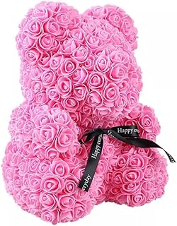 Romantic Bear Rose Valentine’s Day Presents for Her, Flower Bear, Birthday Presents for Women Wife Girlfriend Mom, and Presents for Valentine’s Day Anniversary Women Day (Pink)