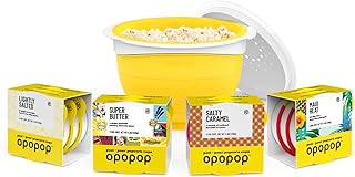 Opopop Microwave Popcorn - Variety 12-Pack Gourmet Popcorn Kit, Collapsible Silicone Popcorn Popper, Popcorn Maker, Gluten Free Snack-Sized Serving, BPA-Free and Dishwasher Safe