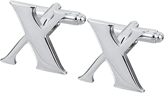 Men's Alphabet Cufflinks 1 Pair with Gift Box