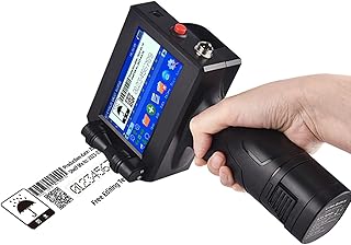 Handheld Inkjet Printer, Date Label Gun, Portable Printers with 4.3 Inch Touch Screen, Inkjet Coding Machine with Cartridge for Date/Time/Barcode Label Text Logo (Support 25 Languages)