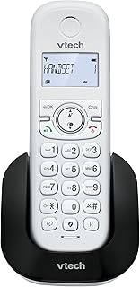 في تيك هاتف لاسلكي CS1500 DECT مع حظر المكالمات، سماعة واحدة، هاتف ارضي هاوس، ابيض، معرف المتصل/انتظار المكالمات، اعادة الاتصال بدون استخدام اليدين، شاشة مضيئة ولوحة مفاتيح