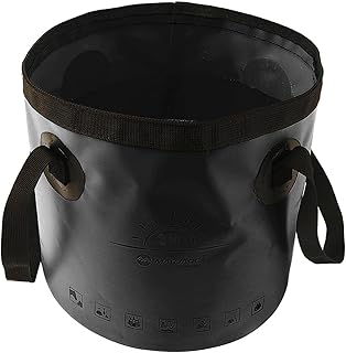 Collapsible Bucket Foldable Water Container Portable for Camping 20L Black