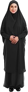 Jilbab Muslimische Gebetskleidung Islamisches Locke Abaya Kleid Frauen in voller Lnge 2St. Gebetsset