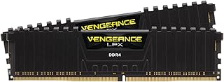 كورسير ذاكرة كمبيوتر مكتبي ال بي اكس 32GB (2×16GB) DDR4 3200 (PC4-25600) C16 1.35 فولت من فينجينس، اسود، CMK32GX4M2E3200C16