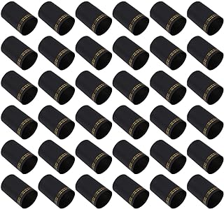 Ciieeo 100pcs 33mm PVC Heat Shrink Capsules Wine Shrink PVC Wine Bottle Capsules Wine Bottle Tops Cover Film for Wine Cellars and and Kitchen (Black)