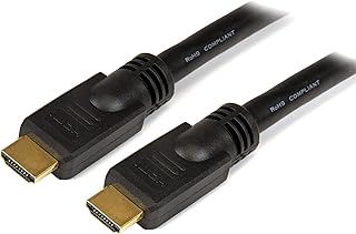 ستارتيك. كيبل HDMI عالي السرعة من كوم بطول 45 قدم M/M - 4K @ 30Hz - لا يتطلب معزز اشارة - HDMI الى HDMI - صوت/فيديو - مطلي بالذهب (HDMM45)