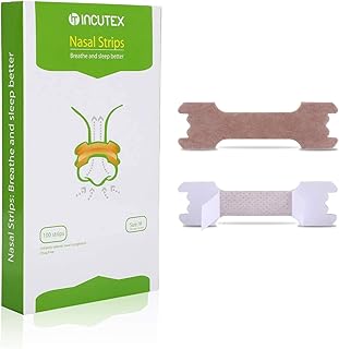 Incutex Pack of 100 Nose Plasters Against Snoring Nose Strips Snoring Stoppers Size M