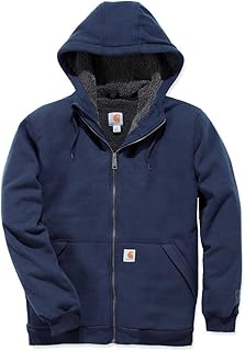 قميص ثقيل بقلنسوة رجالي من Carhartt مطبوع عليه Rain Defender Rockland Sherpa