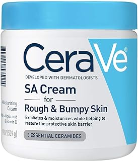 Cerave SA كريم | 19 أوقية | تجديد الجسم حمض الصفصاف للالخام ووعر الجلد | بدون رائحة عطرية من سيريف